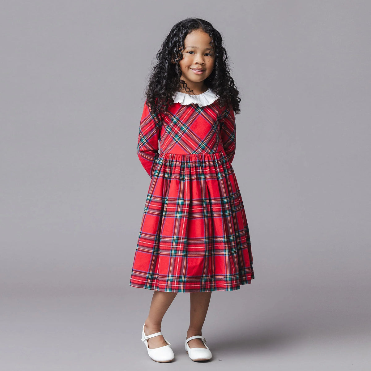 Organic Ruffle Collar Party Dress