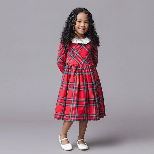 Organic Ruffle Collar Party Dress