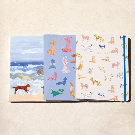 Seedlings Dogs Sewn Trio Notebook Set