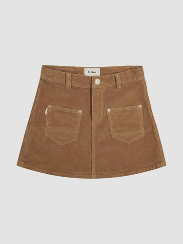DL1961 Jenny Mini Skirt-Teakwood
