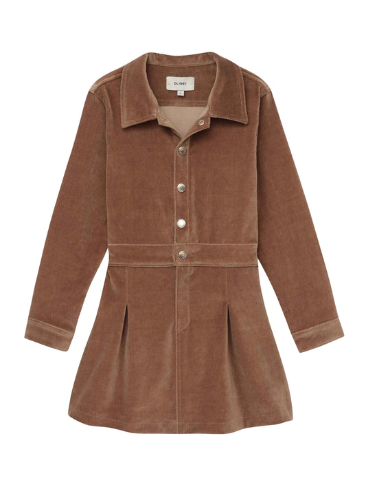 DL1961 Manning Velvet Dress-Teakwood