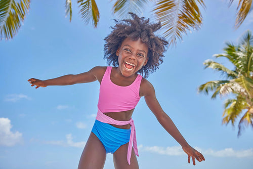 Blueberry Bay Sunset Horizon Tie Swimsuit