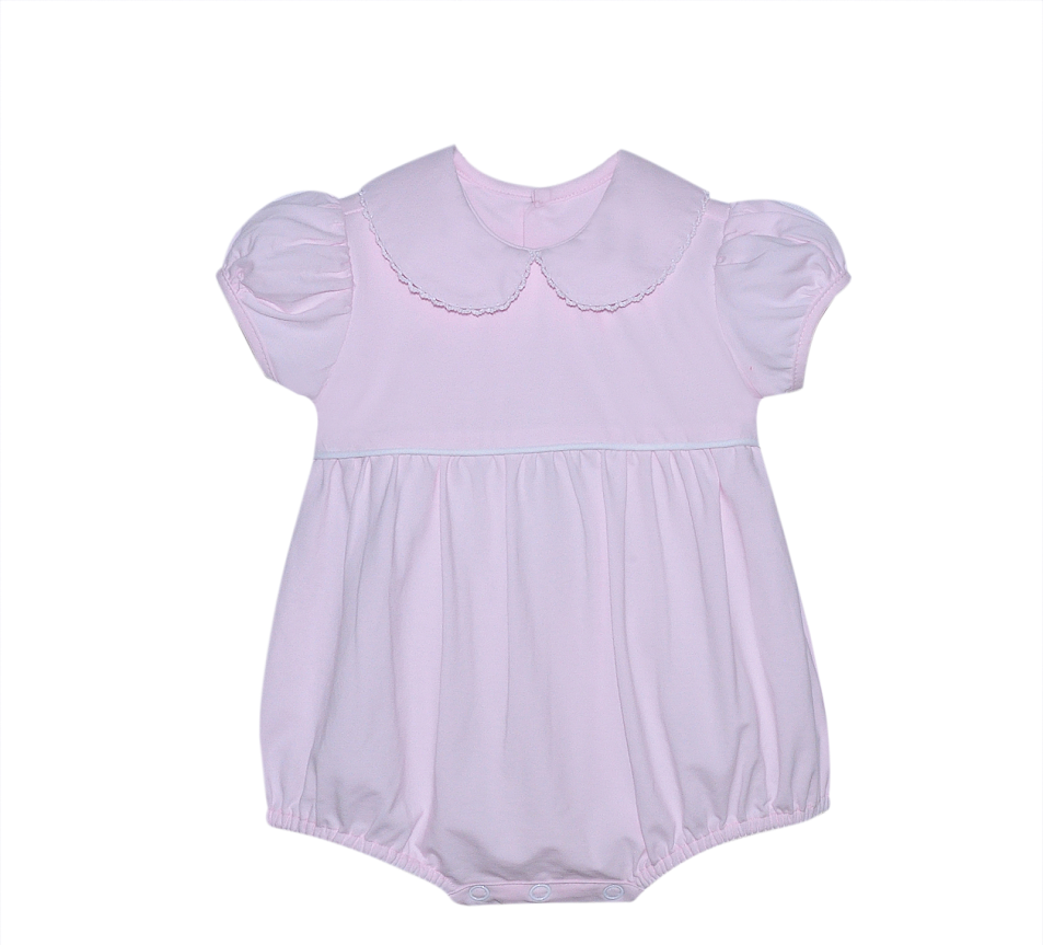 Baby Sen Brady Pink Girl Bubble w/ Picot Edge