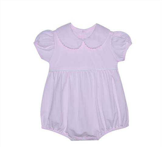 Baby Sen Brady Pink Girl Bubble w/ Picot Edge