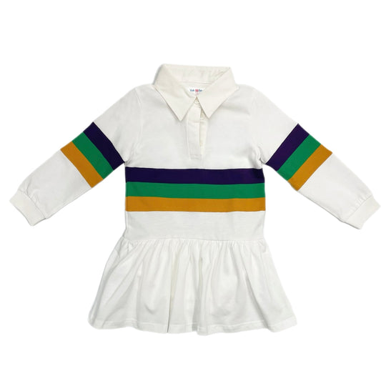 Lulu Bebe Mardi Gras Rugby Drop Waist Dress