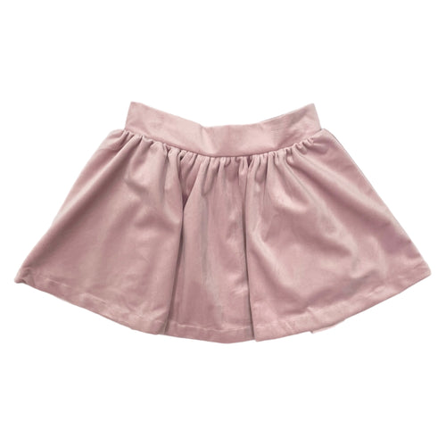 Lulu Bebe Sofie Light Pink Velvet Skirt