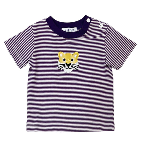 Acvisa Purple Tiger Striped T Shirt