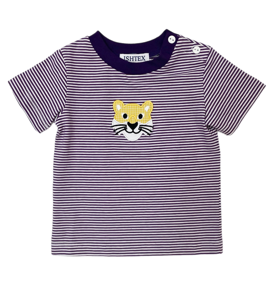 Acvisa Purple Tiger Striped T Shirt