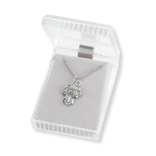 Hirten 4 Way Communion Pewter Medal on 18"Chain-Boxed