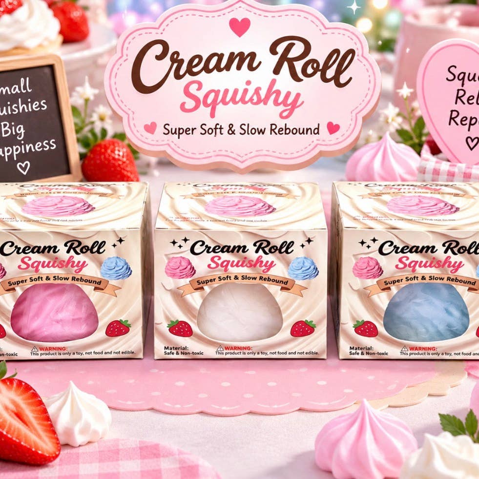 Cream Roll Squishy display box