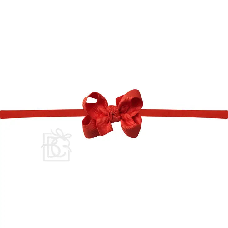 BC 2" Red Grosgrain Bow Headband