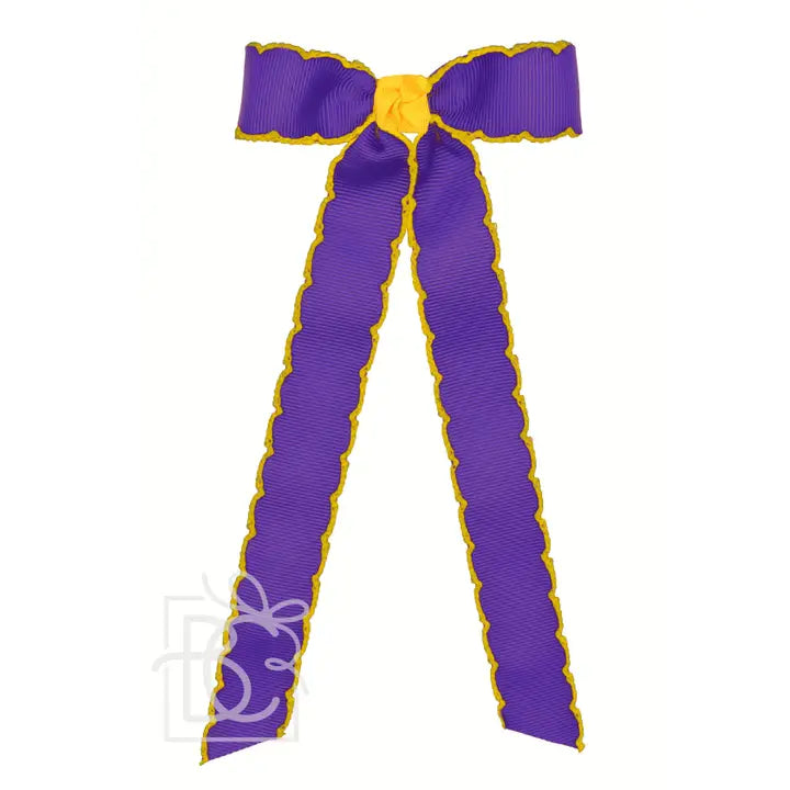 BC Moonstitch Purple/Gold Bow w/ Tails