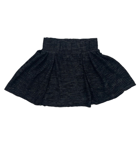 Erge Black Metallic Rib Skort