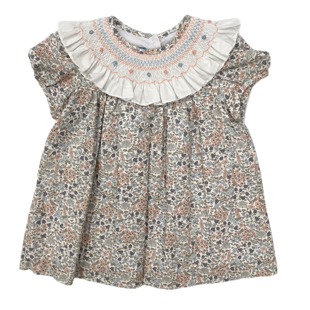 Anavini Orange & Blue Liberty Floral Float Dress