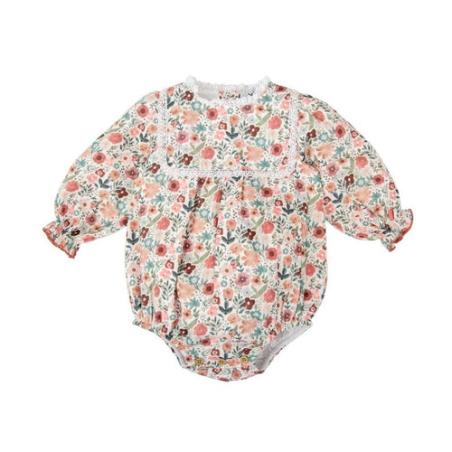 Babidu Rust Floral L/S Bubble