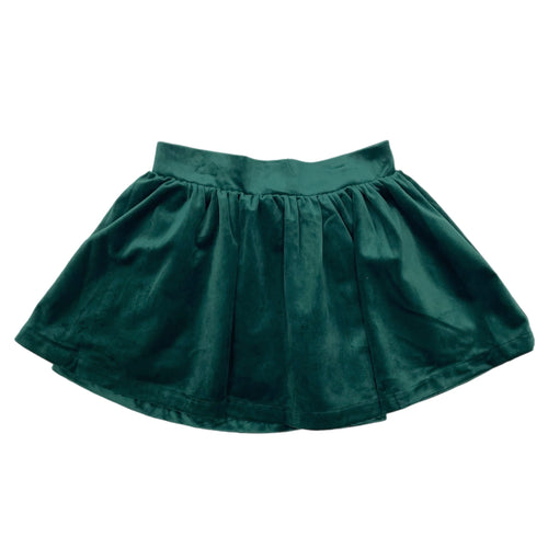 Lulu Bebe Sofie Green Velvet Skirt