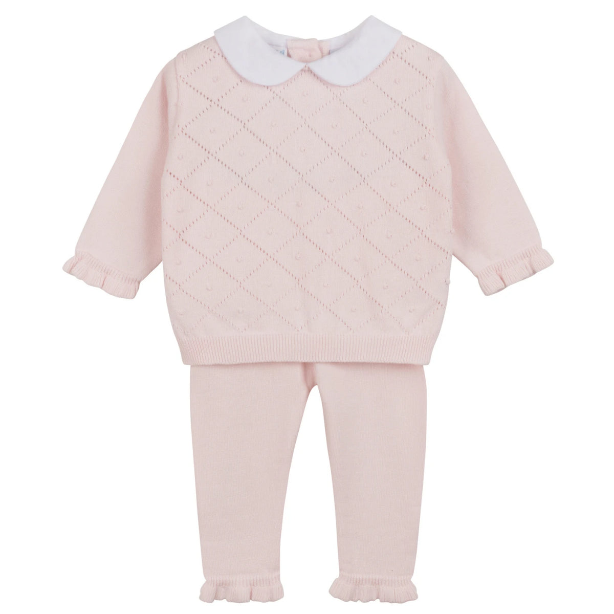 Girls Peter Pan Diamond Knit Set