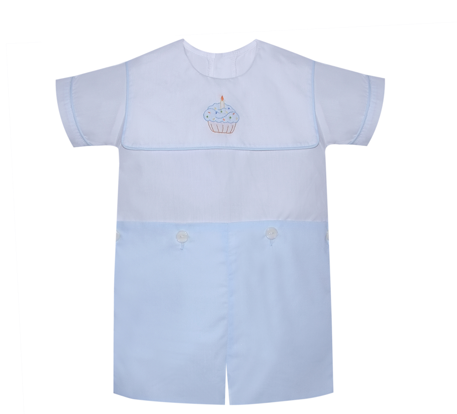 Baby Sen Cash Birthday Cupcake Button On Suit