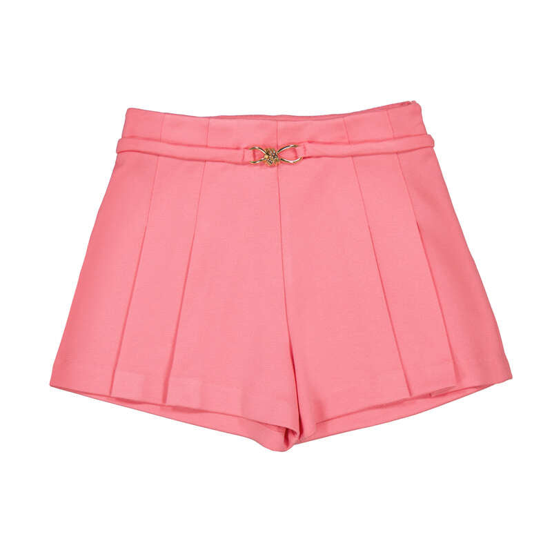 Mayoral Belted Knit Shorts-Geranium