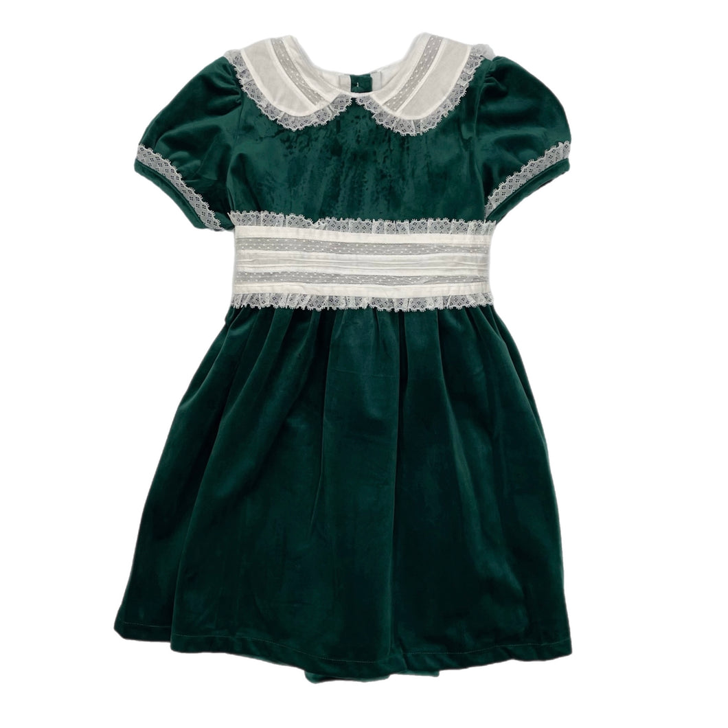 Lulu Bebe Green Velvet Dress w/ Sash Dress