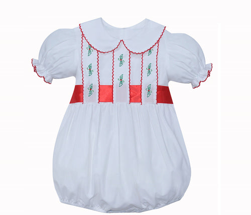 RN Christmas Hollies Bubble-White