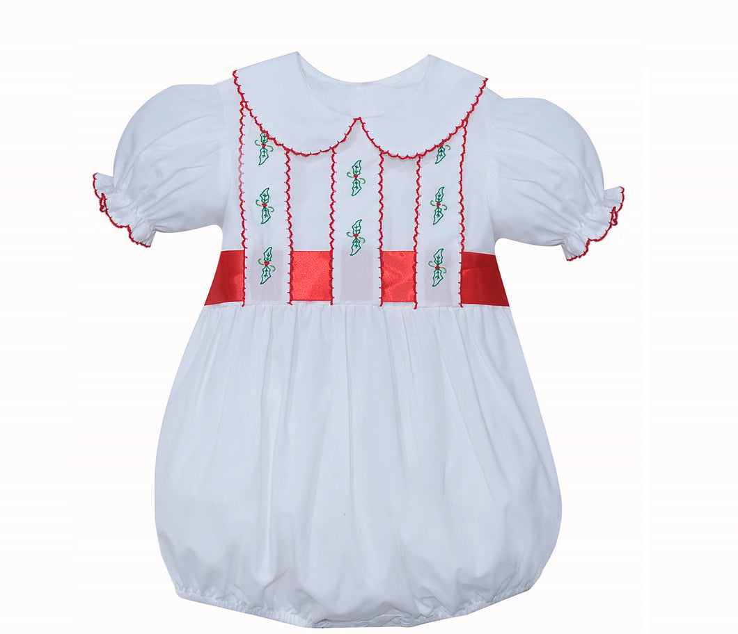 RN Christmas Hollies Bubble-White