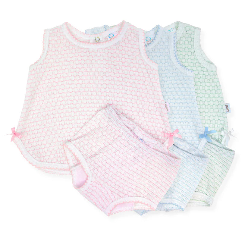 Paty Pink Sleeveless Diaper Set