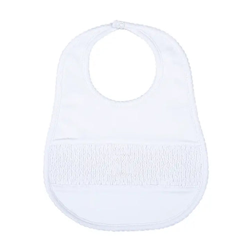 MB White Blessed Smocked Bib
