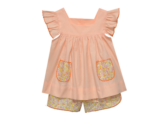 Baby Sen Petal & Play Orange Bloomer Set