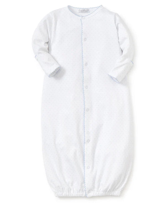Kissy NEW Dots Print Converter Gown-White/Lt. Blue