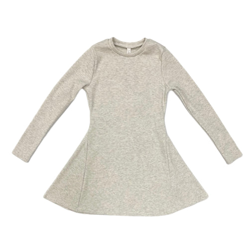 Good Girl Rib Flare Mini Dress-Lt. Grey