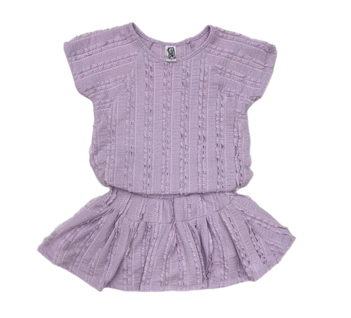 Erge Lilac Ruffle Jacquard Skort Set
