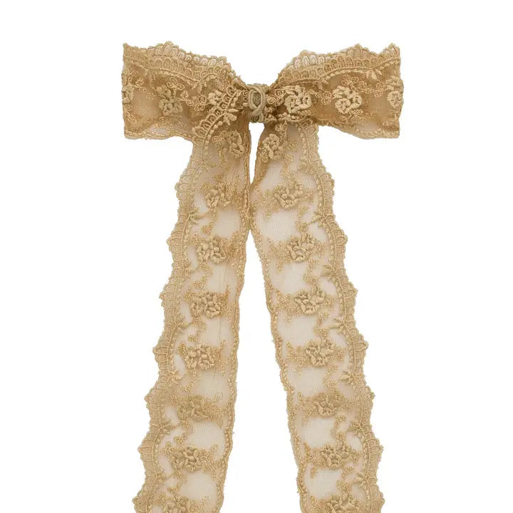 Princess Lace Long Bow-Gold