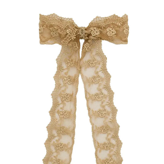 Princess Lace Long Bow-Gold