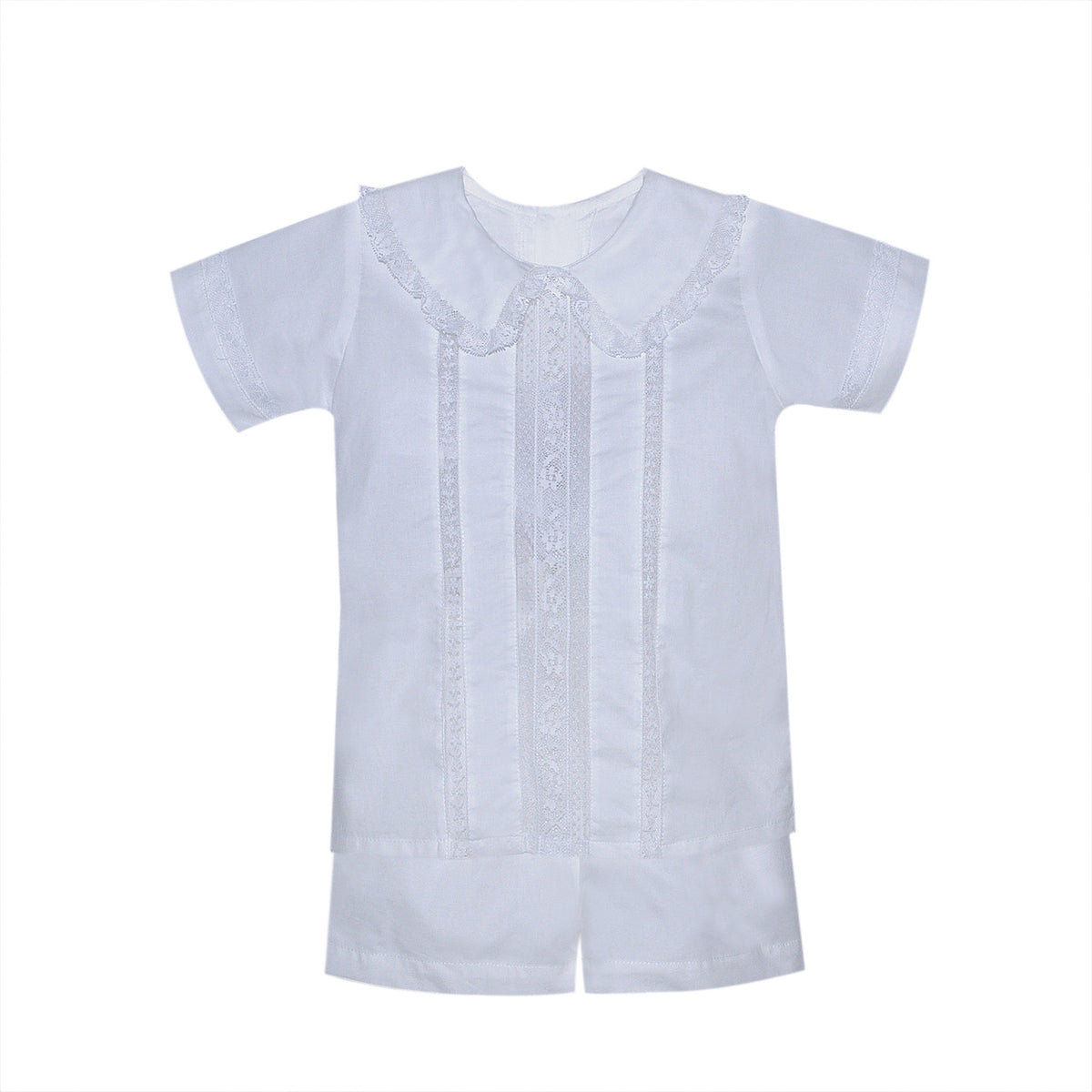P & R Christopher Short Set-White