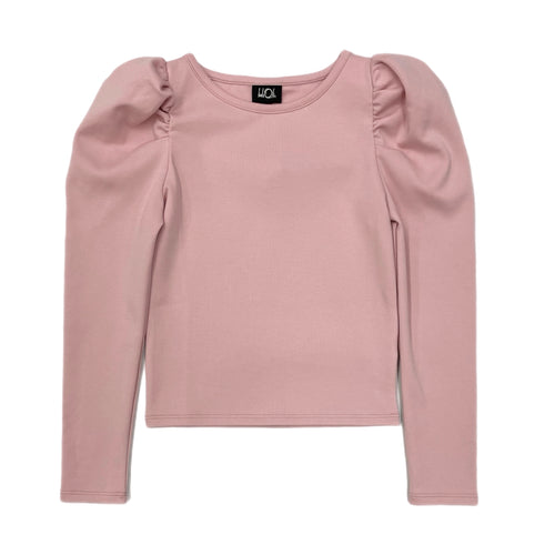Little Olin Blush Pink Puff Sleeve Top