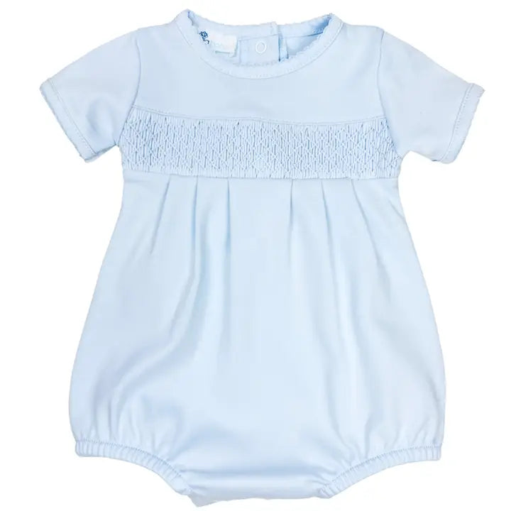 MB Essentials Solid Blue Smocked Bubble