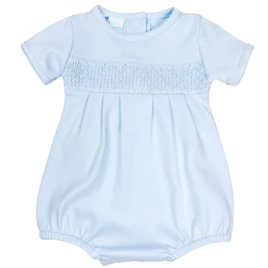MB Essentials Solid Blue Smocked Bubble