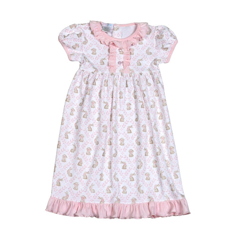 Baby Loren Pink Easter Bunnies Nightgown