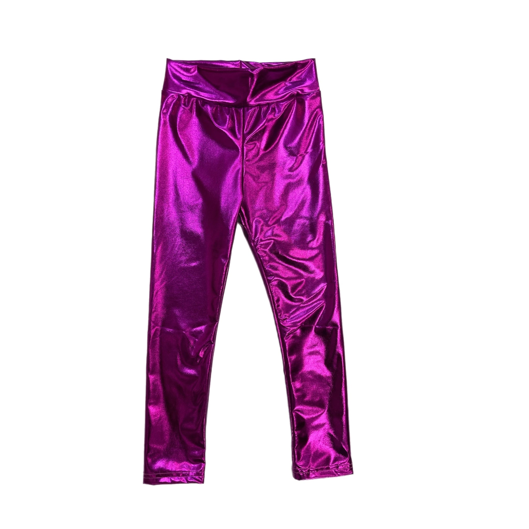 Purple Metallic Leggings | Metallic jeans, Women leggings outfits, Metallic  leggings