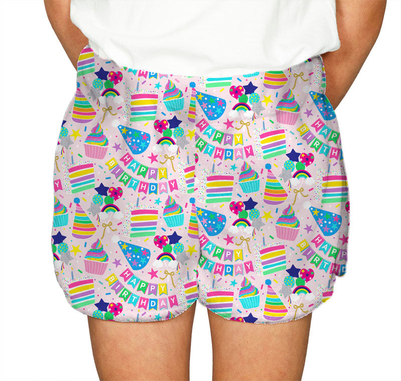 Azarhia Birthday Fuzzy Shorts