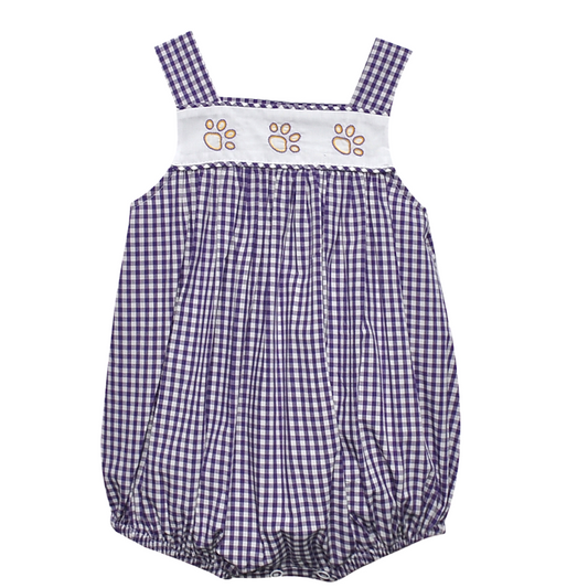 Southern Saturday Tiger Paw Unisex Sun Bubble-Purple Gingham