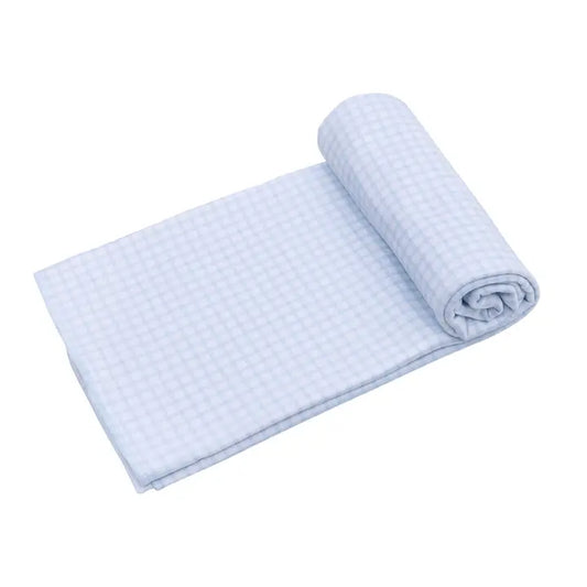 MB Peek-a-boo Blue Wishes Check Blanket