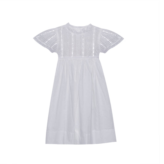 P & R Wesley Full Bodice Dress w/ Sleeve-White
