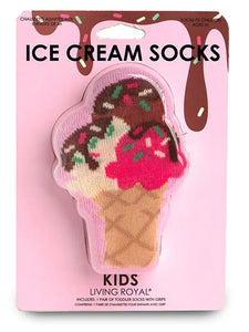 Ice Cream Crew Socks-Pink
