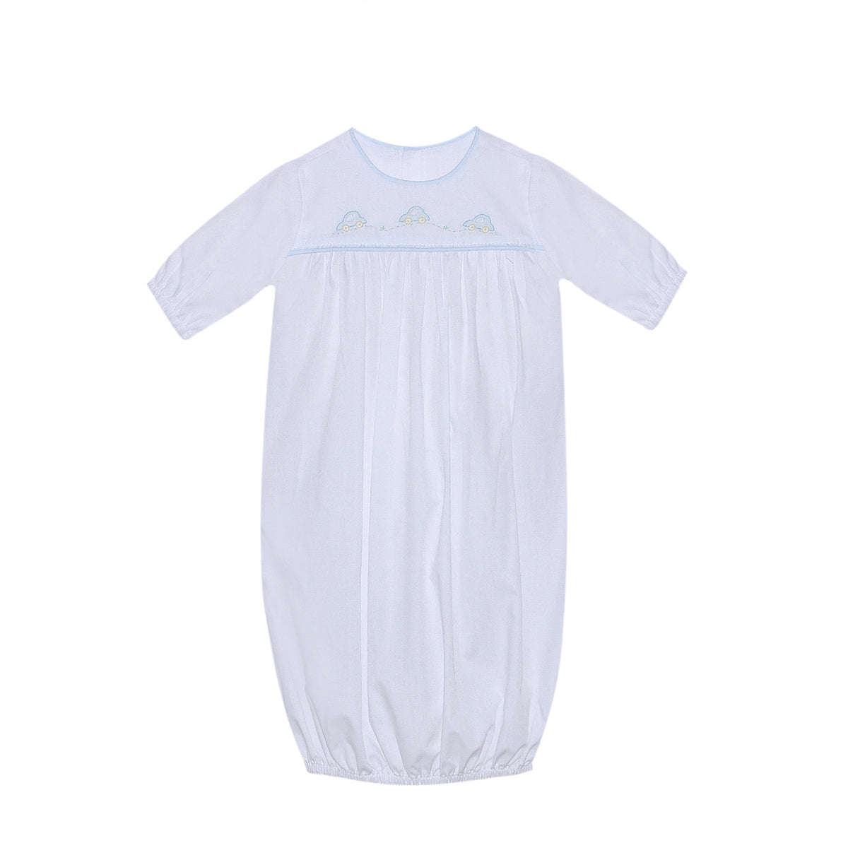 Baby Sen Levi Car Emb. Daygown-White