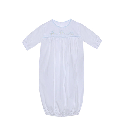 Baby Sen Levi Car Emb. Daygown-White