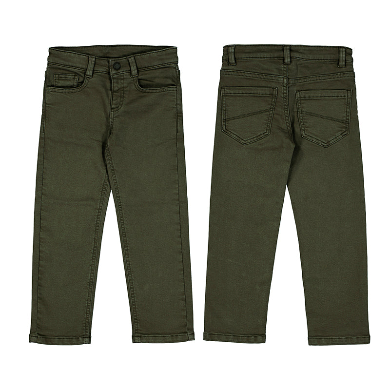 Mayoral Boys Straight Leg Pant-Olive