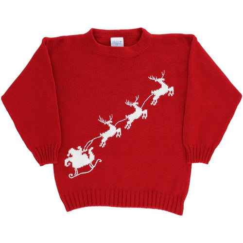 J Bailey Sleigh Crewneck Sweater-Red