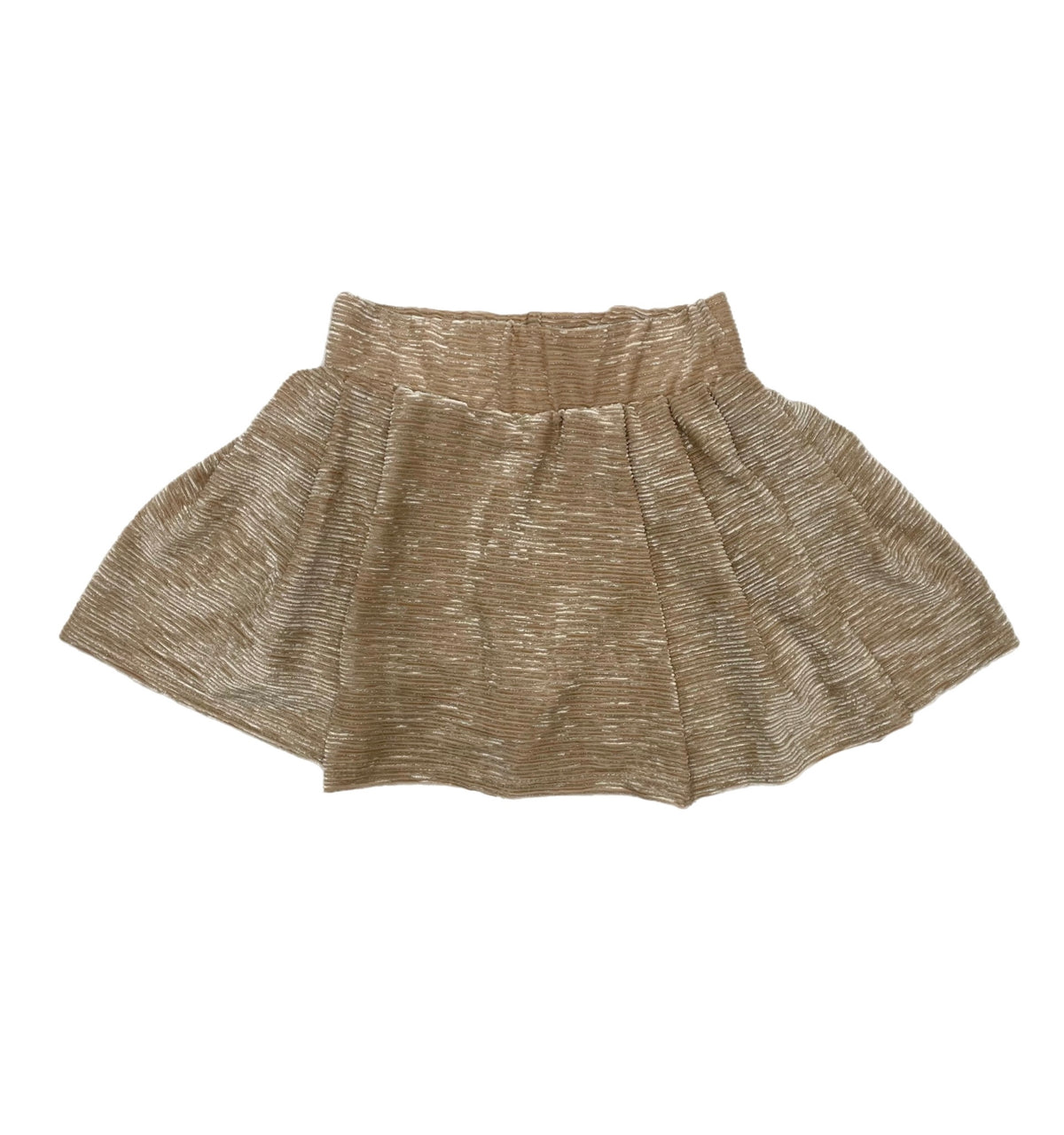 Erge Gold Metallic Rib Skort